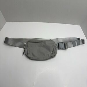 Lululemon Everywhere Belt Bag 1L Silver Drop White Wordmark Crossbody